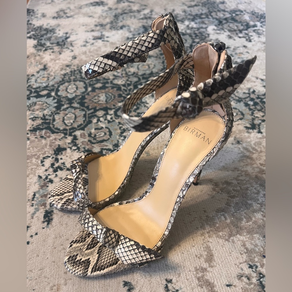Alexandre Birman Snakeskin Leather Stilettos sz 37 - Picture 2 of 5